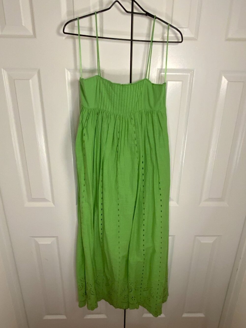 Zara Bright Lime Green Midi Dress